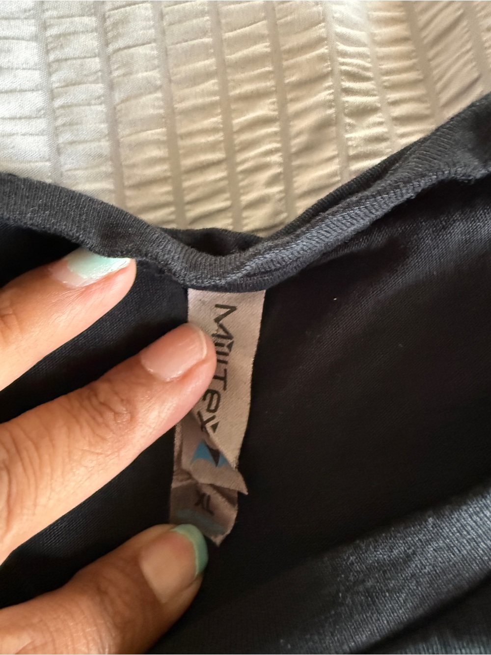 Milly Black Crewneck Tee with Logo Tag - Picture 2 of 4